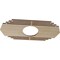 Ekena Millwork Chrysler Wood Fretwork Pierced Ceiling Medallion, Birch, 18"W x 9"H x 4 3/4"ID x 1/4"T CMWP18X09X0250CSBI - alternate 3
